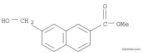 Molecular Structure of 162514-08-1 (METHYL 7-(HYDROXYMETHYL)-2-NAPHTHOATE)